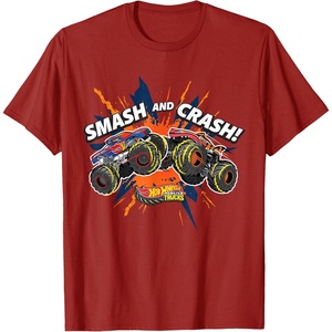 image:imageHot Wheels Monster Trucks  Smash and Crash TShirtCranberry Red