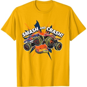 image:imageHot Wheels Monster Trucks  Smash and Crash TShirtGolden Yellow