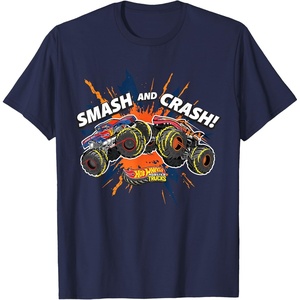 image:imageHot Wheels Monster Trucks  Smash and Crash TShirtNavy Blue