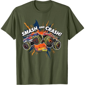 image:imageHot Wheels Monster Trucks  Smash and Crash TShirtOlive Green