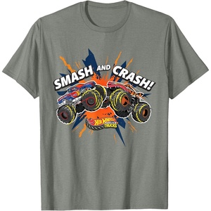 image:imageHot Wheels Monster Trucks  Smash and Crash TShirtOlive Heather