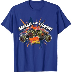 image:imageHot Wheels Monster Trucks  Smash and Crash TShirtRoyal Blue
