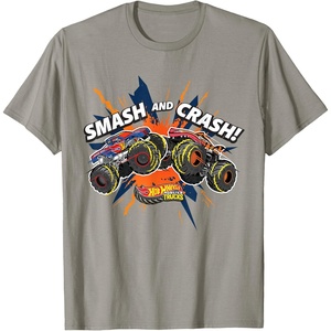 image:imageHot Wheels Monster Trucks  Smash and Crash TShirtSlate Grey