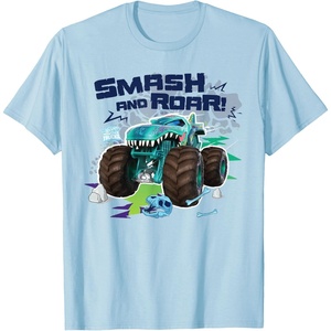 image:imageHot Wheels Monster Trucks  Smash and Roar TShirtBaby Blue