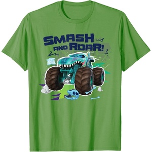 image:imageHot Wheels Monster Trucks  Smash and Roar TShirtGrass Green
