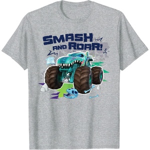 image:imageHot Wheels Monster Trucks  Smash and Roar TShirtHeather Grey