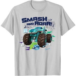 image:imageHot Wheels Monster Trucks  Smash and Roar TShirtSilver Grey