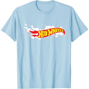 image:imageHot Wheels Smoke Flag Logo TShirtBaby Blue