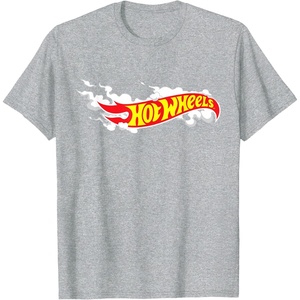 image:imageHot Wheels Smoke Flag Logo TShirtHeather Grey