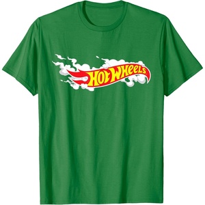 image:imageHot Wheels Smoke Flag Logo TShirtKelly Green
