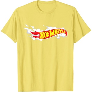 image:imageHot Wheels Smoke Flag Logo TShirtLemon Yellow