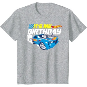 image:imageKids Hot Wheels Its My Birthday Go Fast TShirtHeather Grey