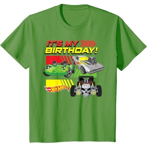 image:imageKids Hot Wheels Its My Birthday TShirtGrass Green