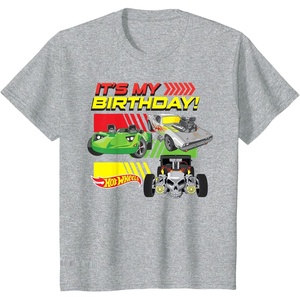 image:imageKids Hot Wheels Its My Birthday TShirtHeather Grey