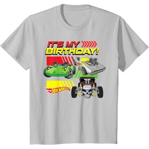 image:imageKids Hot Wheels Its My Birthday TShirtSilver Grey