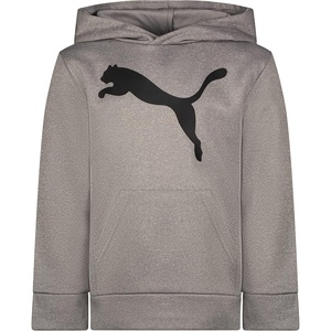 image:imagePUMA Boys Logo Pullover Hoodie Fleece Sweatshirt Large Front PocketLight Heather Grey