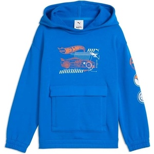 image:imagePUMA Boys Logo Pullover Hoodie Fleece Sweatshirt Large Front PocketTeam Royal  Hot Wheels
