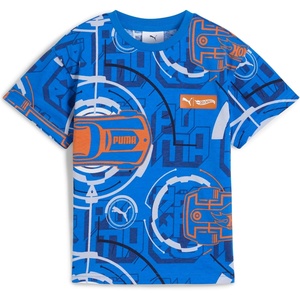 image:imagePUMA boys Short Sleeve Cotton Graphic Tshirt CrewneckTeam Royal  Hot Wheels