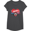 image:imageHot Wheels  Red Heart TShirtDark Heather Grey