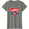 image:imageHot Wheels  Red Heart TShirtOlive Heather
