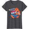 image:imageHot Wheels  You Make My Heart Race Orange Heart Loop TShirtDark Heather Grey