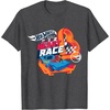 image:imageHot Wheels  You Make My Heart Race Orange Heart Loop TShirtDark Heather Grey