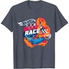 image:imageHot Wheels  You Make My Heart Race Orange Heart Loop TShirtHeather Blue