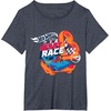 image:imageHot Wheels  You Make My Heart Race Orange Heart Loop TShirtHeather Blue