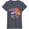 image:imageHot Wheels  You Make My Heart Race Orange Heart Loop TShirtHeather Blue