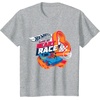 image:imageHot Wheels  You Make My Heart Race Orange Heart Loop TShirtHeather Grey