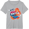 image:imageHot Wheels  You Make My Heart Race Orange Heart Loop TShirtHeather Grey