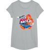 image:imageHot Wheels  You Make My Heart Race Orange Heart Loop TShirtHeather Grey