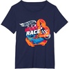 image:imageHot Wheels  You Make My Heart Race Orange Heart Loop TShirtNavy Blue