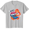 image:imageHot Wheels  You Make My Heart Race Orange Heart Loop TShirtSilver Grey