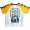 image:imageHot Wheels Athletic Mesh Baseball Jersey TShirt and Shorts Outfit Set Toddler to Big Kid Sizes 2T  1012Golden Yellow  Gray