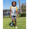 image:imageHot Wheels Athletic Mesh Baseball Jersey TShirt and Shorts Outfit Set Toddler to Big Kid Sizes 2T  1012Golden Yellow  Gray