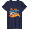image:imageHot Wheels Birthday Confetti Father of Birthday Boy TShirtNavy Blue