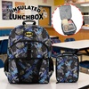image:imageHot Wheels Cars amp Titles AllOver Print 16 Backpack amp Lunch Kit SetBatman Black