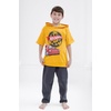 image:imageHot Wheels Hooded TShirt and Fleece Jogger Pants Outfit Set Toddler to Big Kid Sizes 2T  1012Golden Yellow  Gray