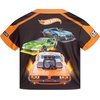 image:imageHot Wheels Mesh Vneck TShirt and French Terry Jogger Pants Outfit Set Toddler to Little Kid Sizes 2T  78Dark Gray  Orange
