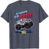 image:imageHot Wheels Monster Trucks  Always Go Big TShirtHeather Blue