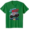 image:imageHot Wheels Monster Trucks  Always Go Big TShirtKelly Green