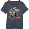 image:imageHot Wheels Monster Trucks  Go Big Go Hot Wheels TShirtHeather Blue
