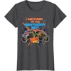 image:imageHot Wheels Monster Trucks  Mother of Birthday Boy TShirtDark Heather Grey