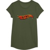 image:imageHot Wheels Red and Yellow Logo TShirtOlive Green