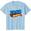 image:imageHot Wheels UnisexAdults Kids Classic Vintage TShirt Black Short Sleeve Crew Neck TShirt Letter PrintBaby Blue