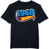 image:imageHot Wheels UnisexAdults Kids Classic Vintage TShirt Black Short Sleeve Crew Neck TShirt Letter PrintBlack