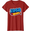 image:imageHot Wheels UnisexAdults Kids Classic Vintage TShirt Black Short Sleeve Crew Neck TShirt Letter PrintCranberry Red