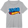 image:imageHot Wheels UnisexAdults Kids Classic Vintage TShirt Black Short Sleeve Crew Neck TShirt Letter PrintHeather Grey