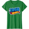 image:imageHot Wheels UnisexAdults Kids Classic Vintage TShirt Black Short Sleeve Crew Neck TShirt Letter PrintKelly Green